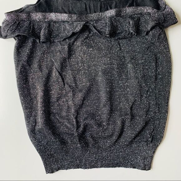 NEW YORK & COMPANY BLACK HALTER BLOUSE - Picture 13 of 15